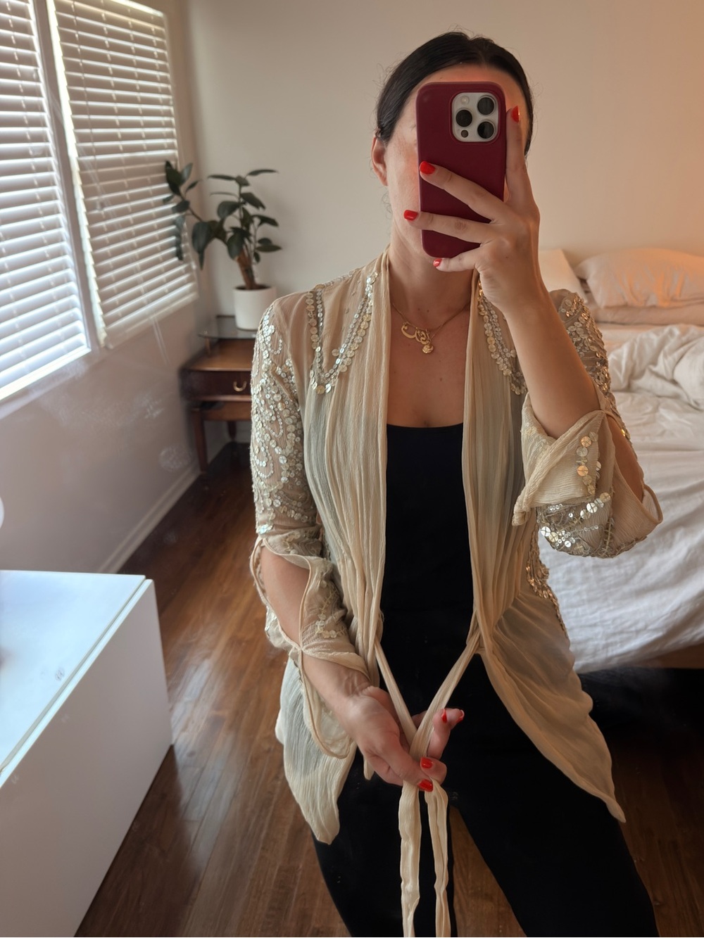 Sheer Sequin Top Cover Up - Picture 8 of 8
